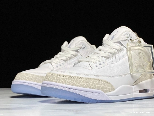Rep LUCY White 136064-111 Air Jordan Retro 3 Triple 0630